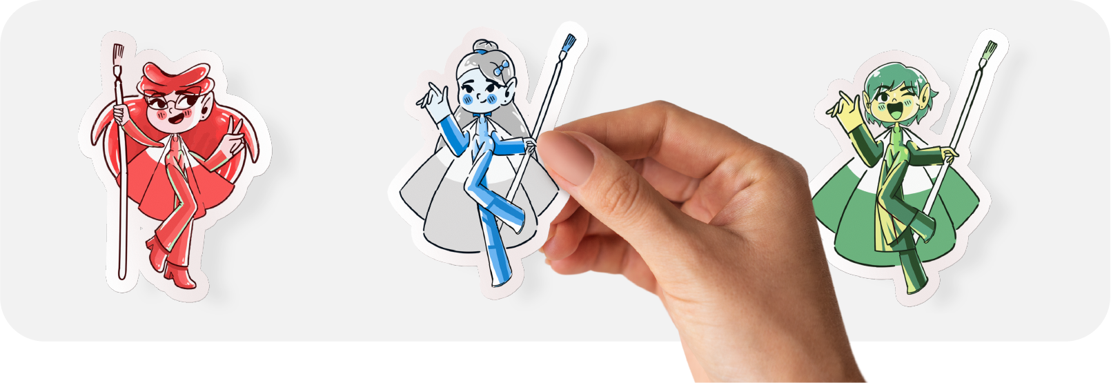 Aplicaciones ilustradas de Lumia, Brillia y Serenya