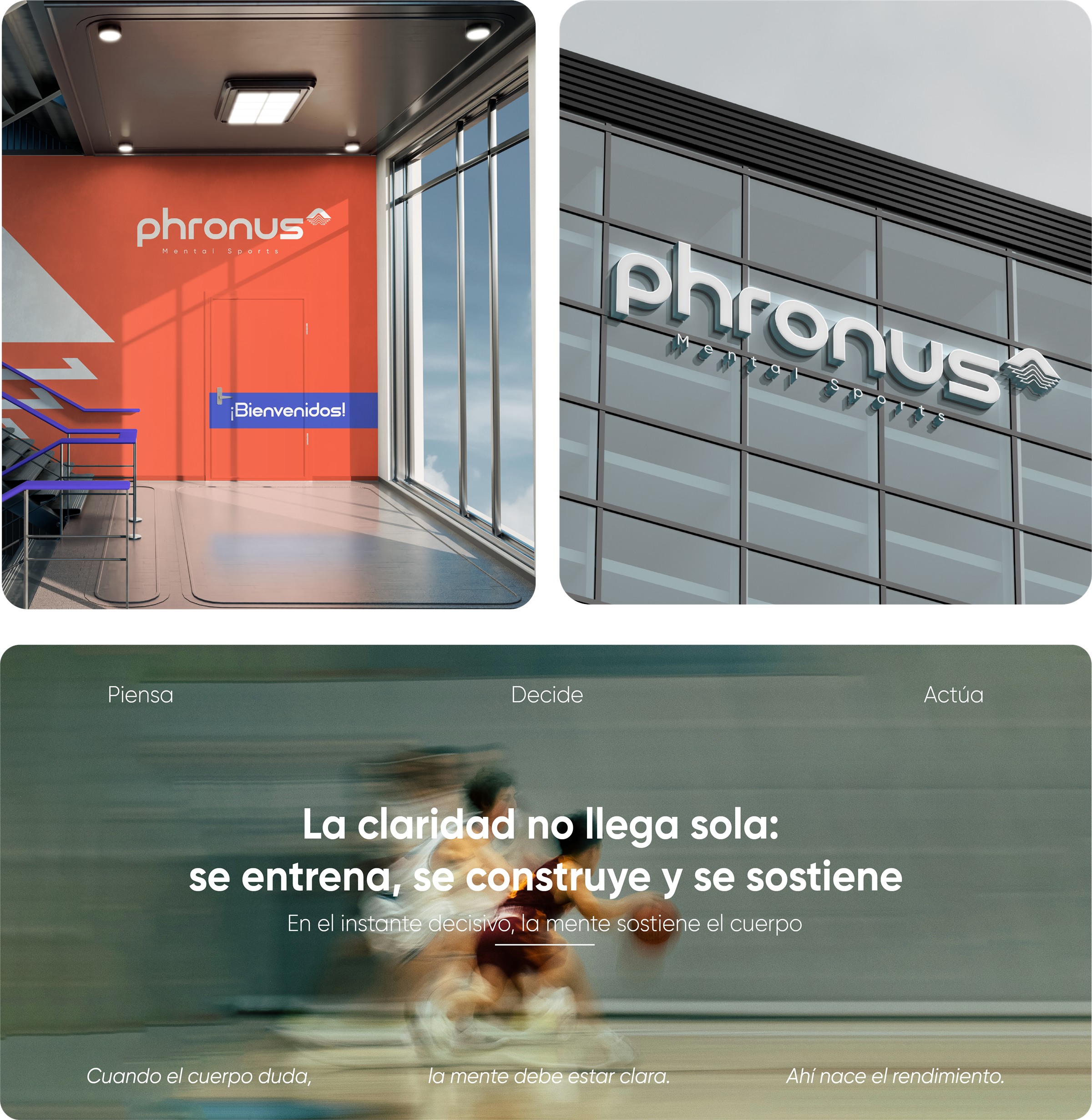 Aplicaciones de Phronus en espacios interiores, fachada y comunicación de marca