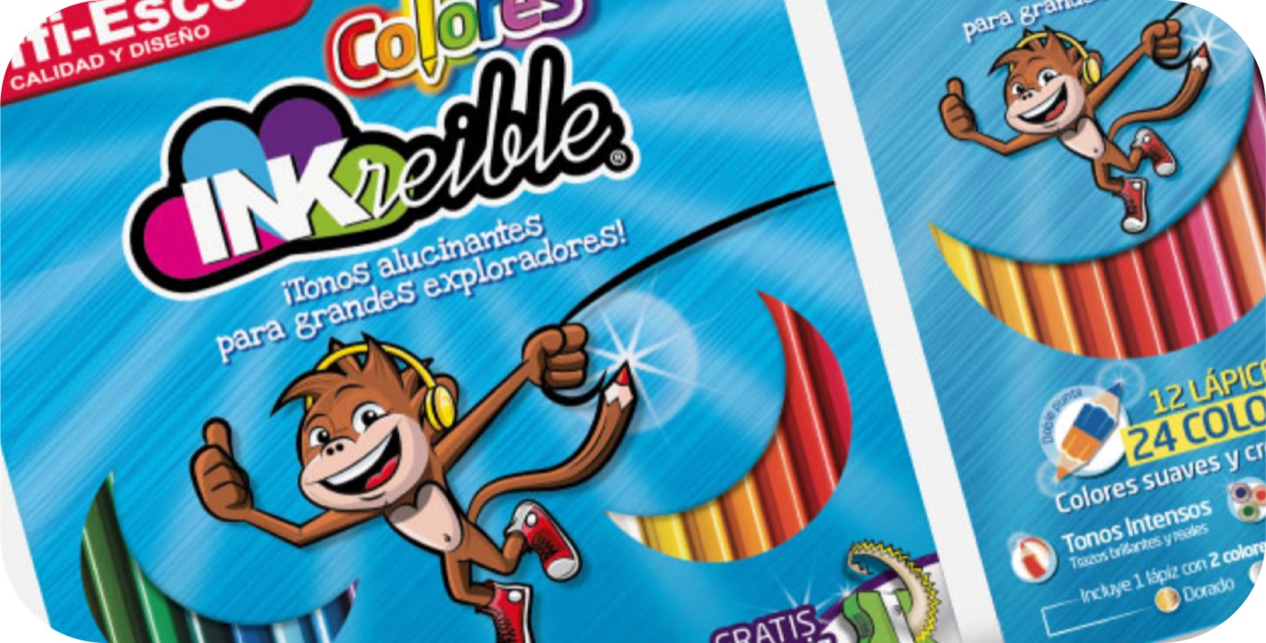 Muestra de dise&ntilde;o publicitario para productos Inkcre&iacute;ble